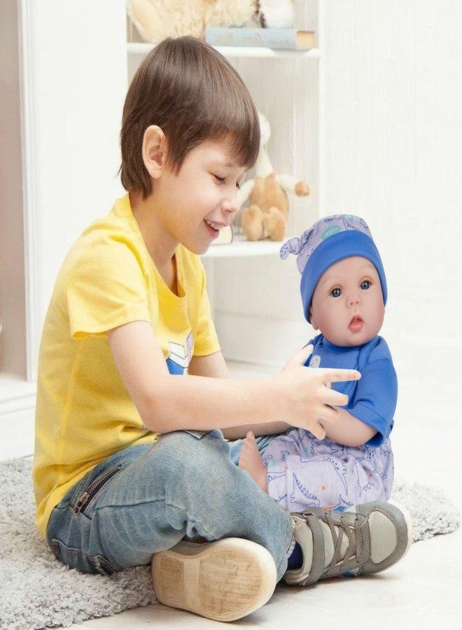 Milidool Lifelike Reborn Baby Dolls Boy - 18-Inch Baby Soft Body Realistic-Newborn Baby Dolls Cloth Body Real Life Baby Dolls with Toy Accessories for Kids Age 3 4 5 6 7 + - Image 3